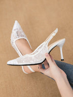 2026 New Stylish Women's High-Heeled Sandals with Ankle Strap and Buckle