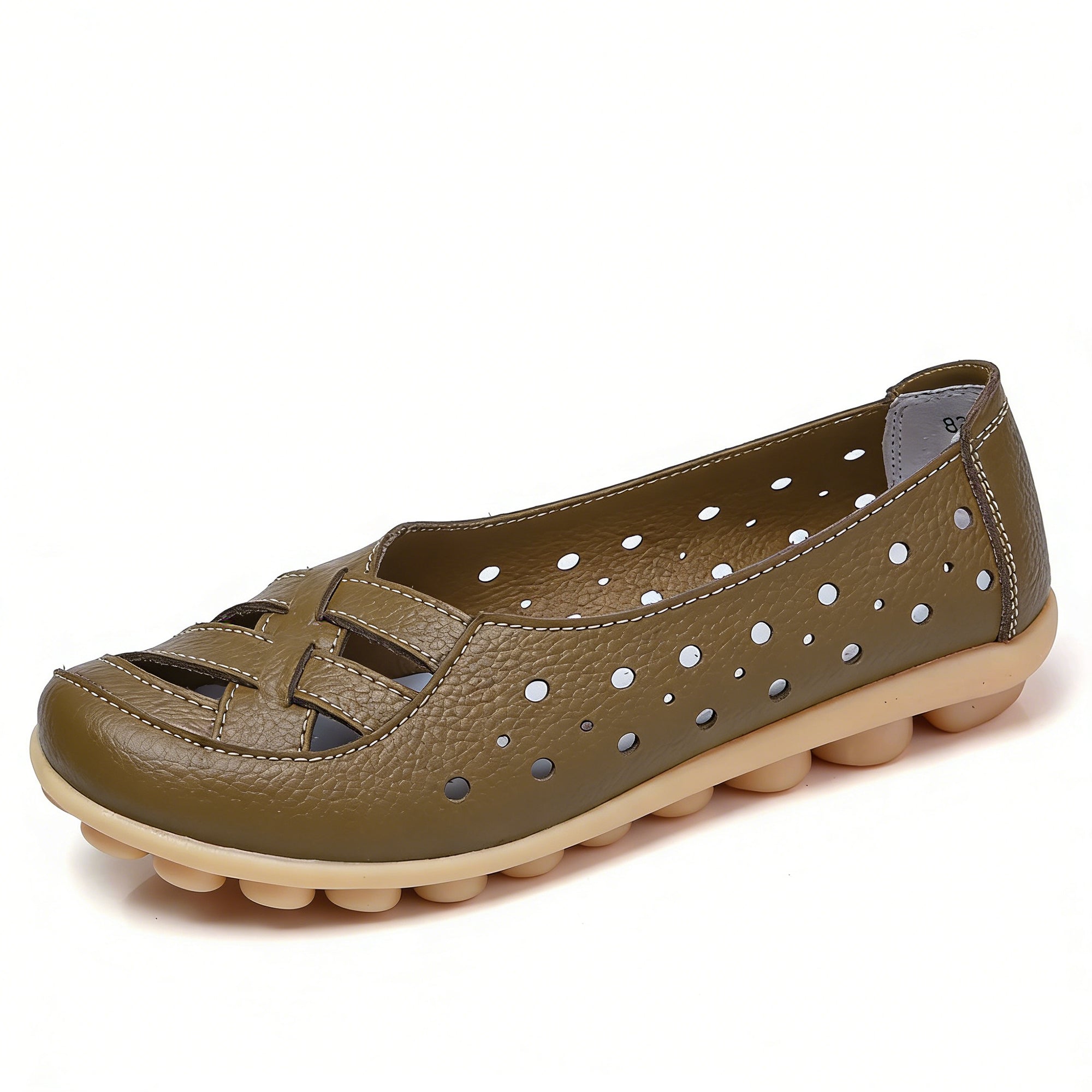 Women's Leather Breathable Support Flat Shoes