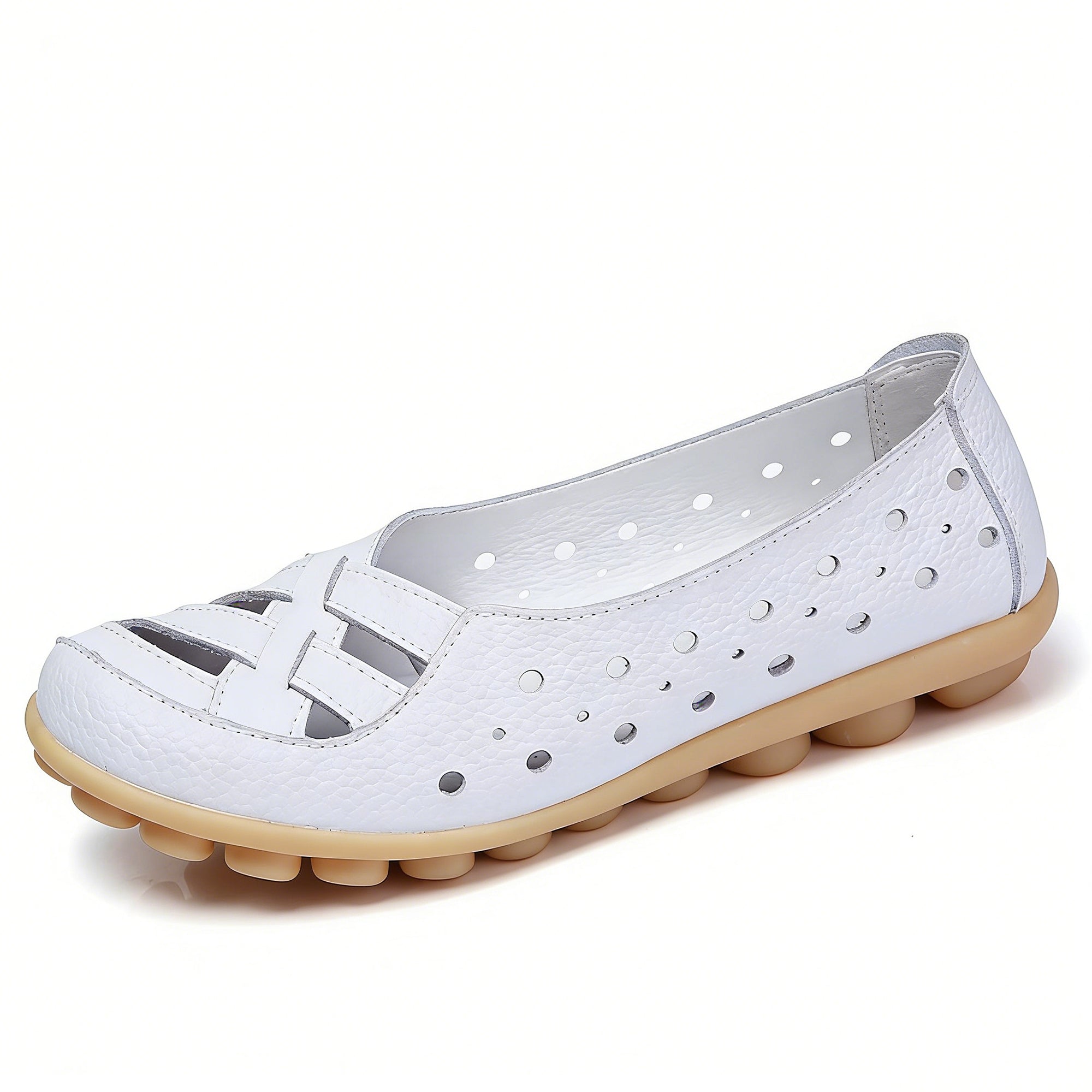 Women's Leather Breathable Support Flat Shoes