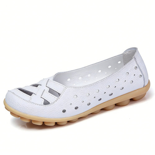 Women's Leather Breathable Support Flat Shoes